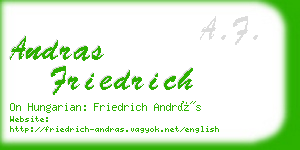 andras friedrich business card